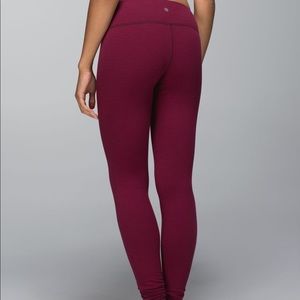 lululemon Wunder Under Pant Coco Pique Red 6/S